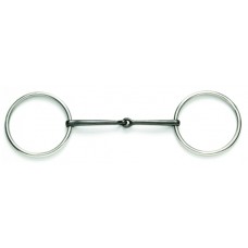 STAINLESS STEEL RING SNAFFLE with SWEET IRON MOUTH, 5 INCH