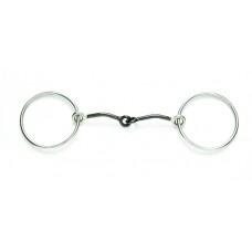 STAINLESS STEEL RING SNAFFLE with SWEET IRON THIN MOUTH, 5INCH
