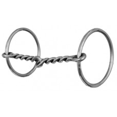 COPPER TWISTED WIRE LOOSE RING SNAFFLE BIT, 5 INCH
