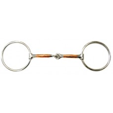 LOOSE STEEL RING SNAFFLE with COPPER MOUTH BIT, 5 INCH