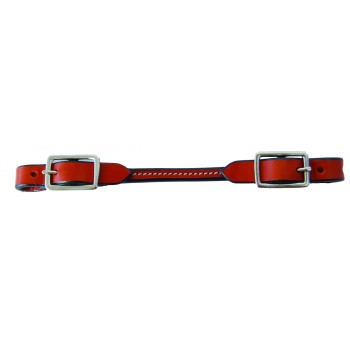 SIERRA ROLLED LEATHER CURB STRAP