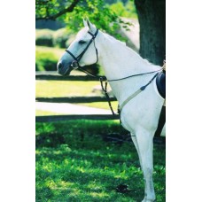 CONTENDER ELASTIC BREASTPLATE with RUNNING ATTACHMENT,HAVANA, HORSE SIZE