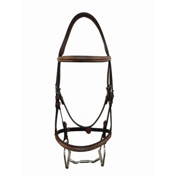PARAGON PERFORMANCE OTHELLO PADDED FANCY STITCHED HUNTER/JUMPER BRIDLE WITH LACED REINS
