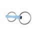 METALAB FLEXI TURQUOISE FLEXIBLE MULLEN LOOSE RING SNAFFLE BIT, M.T. 18 MM, 135 MM