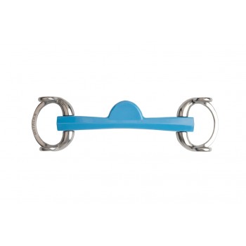 METALAB FLEXI TURQUOISE FLEXIBLE MULLEN PORT GAG BIT, 135 MM