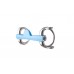 METALAB FLEXI TURQUOISE FLEXIBLE MULLEN PORT GAG BIT, 135 MM