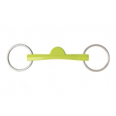 METALAB FLEXI GREEN SOFT PORT LOOSE RING SNAFFLE, 135 MM
