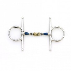 CENTAUR STAINLESS FULL CHEEK DOUBLE JOINTED MOUTH with LOOSE BRASS ROLLER DISKS BIT