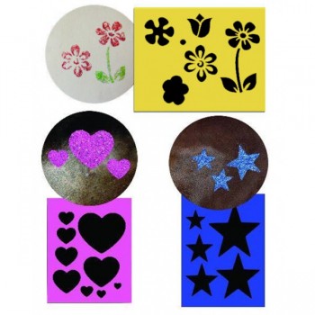 TWINKLE STENCIL KIT, WITH 3 DESIGNS & APPLICATOR