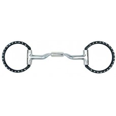 MYLER BLACK STEEL DEE with SWEET IRON LOW PORT COMFORT SNAFFLE (MB04) COPPER INLAY MOUTH, 5 INCH