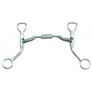 MYLER HBT SHANK with SWEET IRON LOW PORT COMFORT SNAFFLE (MB04) COPPER INLAY MOUTH, 5-1/2 INCH