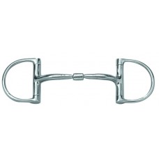 MYLER ENGLISH DEE with STANILESS STEEL COMFORT SNAFFLE (MB01) COPPER INLAY MOUTH, 4-1/2 INCH