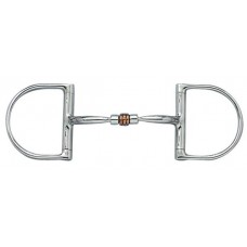 MYLER ENGLISH DEE with STAINLESS STEEL COMFORT SNAFFLE COPPER ROLLER (MB03) COPPER INLAY MOUTH, 5 INCH