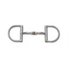 MYLER DEE WITHOUT HOOKS WITH STAINLESS STEEL TWISTED COMFORT SNAFFLE WITH COPPER ROLLER, (MB03T), 5 INCH