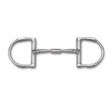 MYLER ENGLISH DEE WITH HOOKS WITH STAINLESS STEEL COMFORT SNAFFLE WIDE BARREL, (MB02), 5 INCH