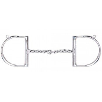 MYLER ENGLISH DEE WITH HOOKS WITH STAINLESS STEEL TWISTED SNAFFLE , (MB09T), 5 INCH