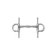 MYLER FULL CHEEK WITH HOOKS WITH STAINLESS STEEL COMFORT SNAFFLE WIDE BARREL, (MB02), 5 INCH