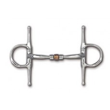 MYLER FULL CHEEK WITH HOOKS WITH STAINLESS STEEL COMFORT SNAFFLE WITH COPPER ROLLER, (MB03), 5 INCH
