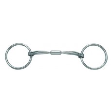 MYLER 3in LOOSE RING with STAINLESS STEEL COMFORT SNAFFLE WIDE BARREL (MB02) COPPER INLAY MOUTH, 4-3/4 INCH