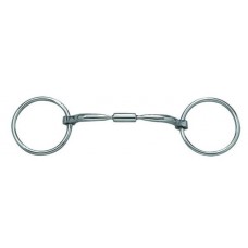MYLER 3in LOOSE RING with STAINLESS STEEL COMFORT SNAFFLE WIDE BARREL (MB02) COPPER INLAY MOUTH, 5-1/4 INCH