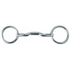 MYLER LOOSE RING STAINLESS STEEL LOW PORT COMFOR SNAFFLE WIDE BARREL, (MB04), 5-1/4 INCH