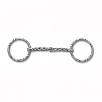 MYLER LOOSE RING WITH SWEET IRON TWISTED SNAFFLE, (MB09T), 5 INCH