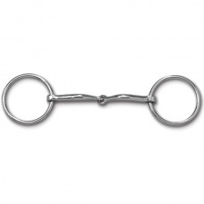 MYLER LOOSE RING WITH STAINLESS STEEL SNAFFLE, (MB09), 5 INCH