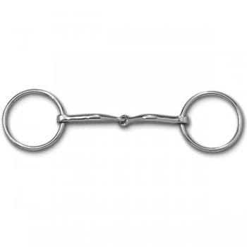 MYLER LOOSE RING WITH STAINLESS STEEL SNAFFLE, (MB09), 5 INCH