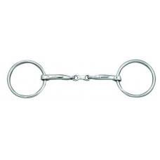 MYLER LOOSE RING with STAINLESS STEEL FRENCH LINK SNAFFLE (MB10) MOUTH, 5 INCH