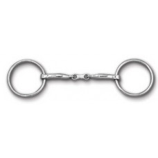 MYLER LOOSE RING with STAINLESS STEEL FRENCH LINK SNAFFLE (MB10) MOUTH, 5-1/4 INCH