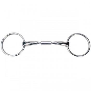 MYLER 14MM LOOSE RING WITH STAINLESS STEEL COMFORT SNAFFLE WIDE BARREL (MB02), 5 INCH