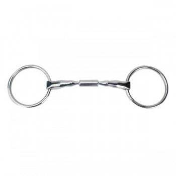 MYLER 14MM LOOSE RING WITH STAINLESS STEEL COMFORT SNAFFLE WIDE BARREL (MB02), 5-1/2 INCH