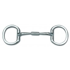 MYLER 3-1/2 INCH EGGBUTT with STAINLESS STEEL COMFORT SNAFFLE WIDE BARREL (MB02) COPPER INLAY MOUTH, 5 INCH