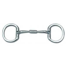 MYLER 3-1/2 INCH EGGBUTT with STAINLESS STEEL COMFORT SNAFFLE WIDE BARREL (MB02) COPPER INLAY MOUTH, 5-1/2 INCH