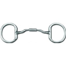 MYLER 3 1/2in EGGBUTT with STAINLESS STEEL LOW PORT COMFORT SNAFFLE (MB04) COPPER INLAY MOUTH, 5-1/2 INCH