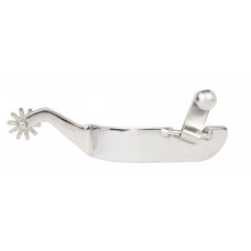 MYLER STAINLESS STEEL SPUR WITH 1 INCH BAND, 2-1/4 INCH SHANK AND 10 POINT ROWEL