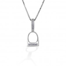 KELLY HERD ENGLISH STIRRUP NECKLACE, STERLING SILVER