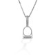 KELLY HERD ENGLISH STIRRUP NECKLACE, STERLING SILVER