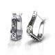 KELLY HERD ENGRAVED WESTERN STIRRUP EARRINGS, STERLING SILVER