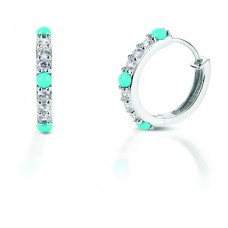 KELLY HERD STERLING SILVER SLEEPING BEAUTY HOOP EARRINGS