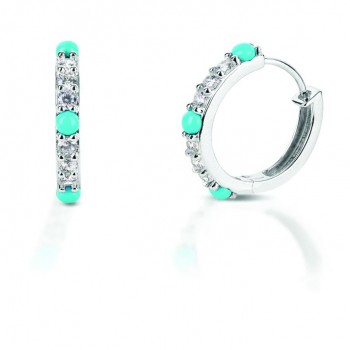KELLY HERD STERLING SILVER SLEEPING BEAUTY HOOP EARRINGS