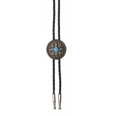 BRASS TURQUOISE BOLO TIE