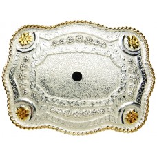 ANDWEST TWO-TONE POLISH SCALLOPED MOTIF BUCKLE