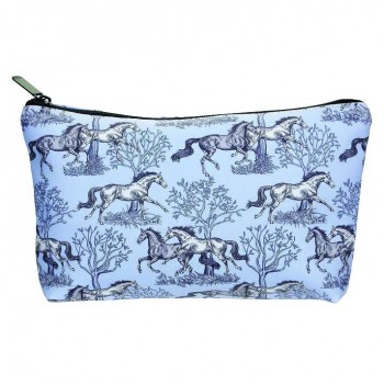 AWST INTL LILA BLUE TOILE MEDIUM COSMETIC POUCH