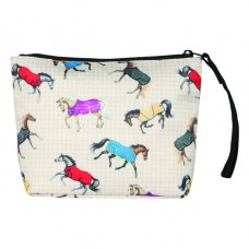 AWST INTL LILA HORSES IN BLANKETS ACCESSORY BAG