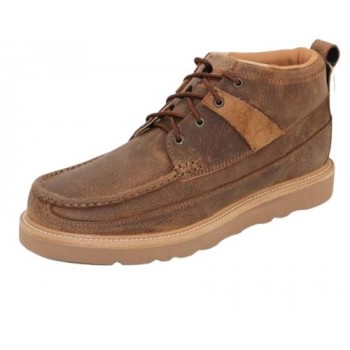 TWISTED X MEN'S WEDGE SOLE SHOE/BOOT, TOBACCO/BROWN