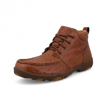 TWISTED X MEN'S ULTRALITE CHUKKA, CHESTNUT/OSTRICH