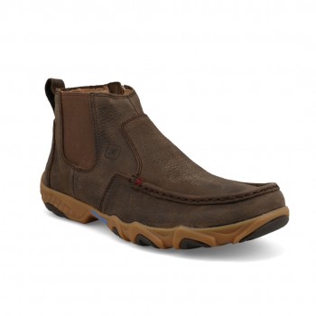 TWISTED X MEN'S 4" CHELSEA DRIVING MOC, ROOT BEER (ALL SIZES SPECIAL ORDER)