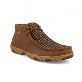 TWISTED X MEN'S CHUKKA DRIVING MOC, GINGERBREAD & BLACK (ALL SIZES SPECIAL ORDER)