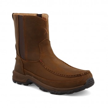 TWISTED X MEN'S 8" PULL ON HIKER BOOT, DISTRESSED SADDLE & SADDLE (ALL SIZES SPECIAL ORDER)